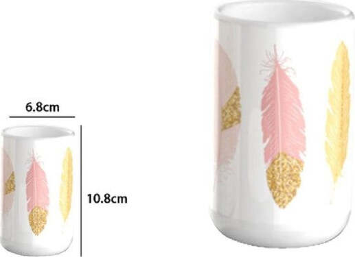 Bicchiere-Portaspazzolino-Piume-Bianco-Accessori-Arredo-Bagno-6.8x10.8cm-69794