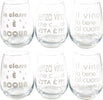Bicchieri in vetro con scritte da 460 mL da 11 cm, confezione da 6 pezzi Casa e cucina/Decorazioni per interni/Addobbi e decorazioni per ricorrenze/Decorazioni natalizie/Oggettistica MagiediNatale.it - Altamura, Commerciovirtuoso.it