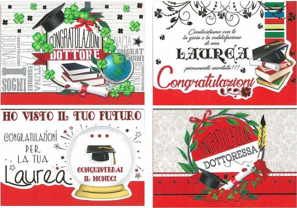 Biglietto-Auguri-Laurea-Congratulazioni-11,7x17cm-Busta-Rosso-Un-Pensiero-Per-Te