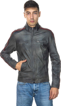 Biker---Biker-Uomo-Grigio-in-vera-pelle