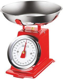 Bilancia Meccanica Analogica da Cucina in Metallo Atlas Vintage 5Kg Rosso