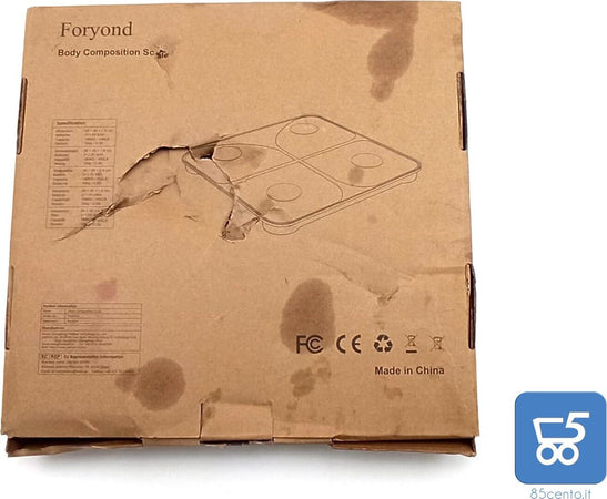 Bilancia Pesapersone Digitale Professionale Impedenziometrica Senza Fili Intelligente per IOS e Android Integrata con 13 Indici di Misurazione Massa Grassa, Massa Magra e Metabolismo Basale - Confezione Rovinata