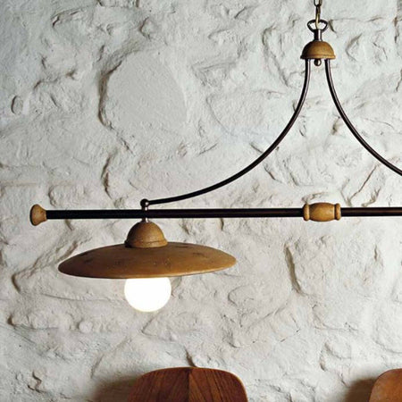 Bilanciere-Toscot-SETTIMELLO-1165-E27-LED-lampadario-sospensione-classica-ottone-maiolica-toscana-interni