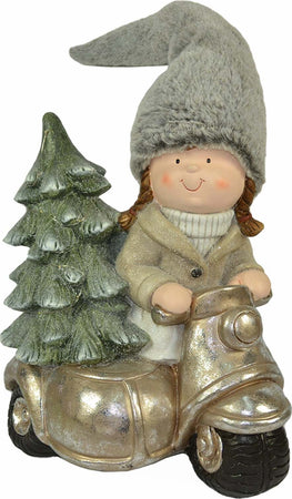 Bimba con cappello in pelliccia su vespa h 60 cm decorazione natalizia in poliresina Casa e cucina/Decorazioni per interni/Addobbi e decorazioni per ricorrenze/Decorazioni natalizie/Schiaccianoci MagiediNatale.it - Altamura, Commerciovirtuoso.it
