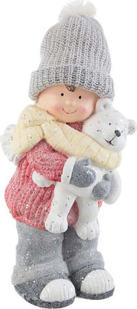 Bimbo con orsetto polare decorazione natalizia per interno h 46 cm Casa e cucina/Decorazioni per interni/Addobbi e decorazioni per ricorrenze/Decorazioni natalizie/Schiaccianoci MagiediNatale.it - Altamura, Commerciovirtuoso.it
