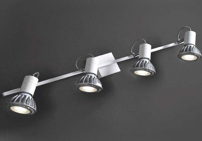 Binario-moderno-Illuminando-ZEUS-4-BN-E27-LED-spot-orientabile-parete-soffitto