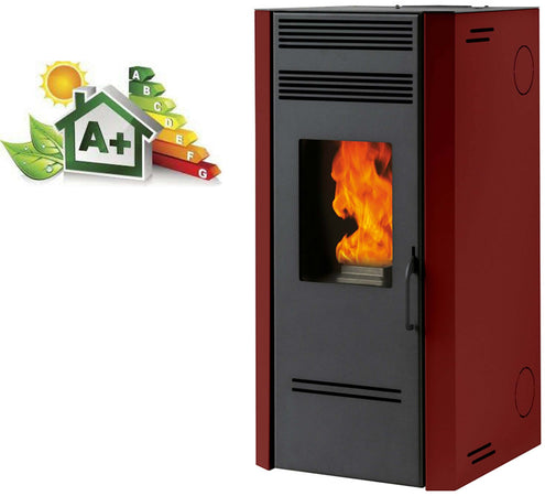 Biotermika Stufa A Pellet Bio G 100 9,5 Kw Stufa A Pellet Con Uscita Fumi Superiore, Laterale Dx, Posteriore Dx
