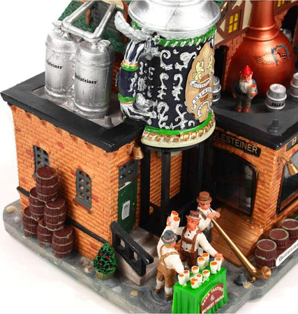 Birrificio Yulesteiner, edificio animato per villaggio di Natale in porcellana Casa e cucina/Decorazioni per interni/Addobbi e decorazioni per ricorrenze/Decorazioni natalizie/Oggettistica MagiediNatale.it - Altamura, Commerciovirtuoso.it