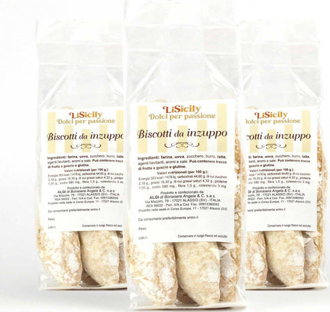 Biscotti Da Inzuppo Artigianali Made in Italy Biscotto Fatto a Mano 100% Italiano 400gr. Biscotti Tradizionali Classici alimenti LiSicily dolci per passione - Alassio, Commerciovirtuoso.it