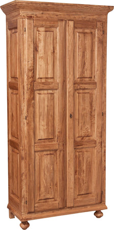 Biscottini-Armadio-Country-in-legno-massello-di-tiglio-finitura-naturale-L100xPR50xH210-cm.-Made-in-Italy