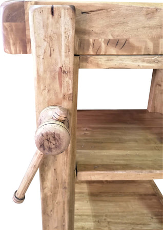 Biscottini-Banco-da-lavoro-Country-in-legno-massello-di-tiglio-finitura-naturale-Made-in-Italy