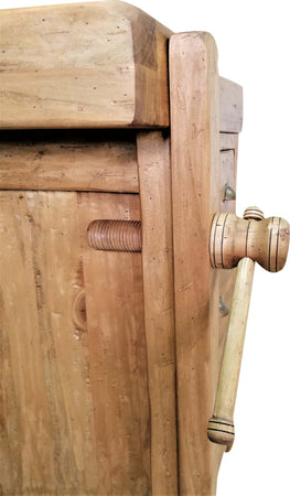 Biscottini-Banco-da-lavoro-Country-in-legno-massello-di-tiglio-finitura-naturale-Made-in-Italy