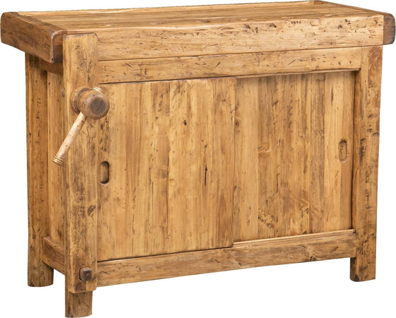 Biscottini-Banco-da-lavoro-Country-legno-massello-di-tiglio-finitura-naturale-Made-in-Italy