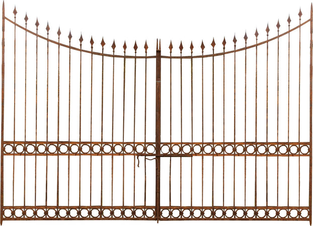 Biscottini-Cancello-in-ferro-pieno-finitura-antico-anticata-L400xPR10xH289-cm.-Made-in-Italy