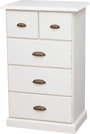 Biscottini-Cassettiera-Country-in-legno-massello-di-tiglio-finitura-bianca-anticata-L63xPR41xH100-cm.-Made-in-Italy