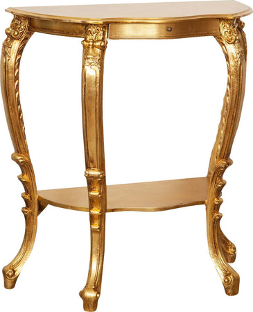 Biscottini-CONSOLLE-IN-LEGNO-FINITURA-FOGLIA-FOGLIA-ORO-ANTICATO-MADE-IN-ITALY