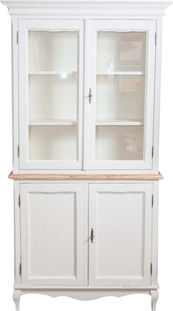 Biscottini-Credenza-in-legno-massello-di-tiglio-struttura-bianca-piano-finitura-naturale-L100xPR38xH200-cm.-Made-in-Italy
