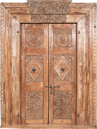 Biscottini-Porta-in-legno-massello-e-ferro-da-interno-o-da-esterno-vecchia-e-antica-medievale-con-telaio-scorrevole