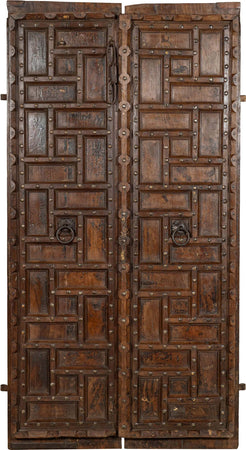 Biscottini-Porta-portone-in-legno-massello-e-ferro-da-interno-o-da-esterno-vecchia-e-antica-medievale-scorrevole