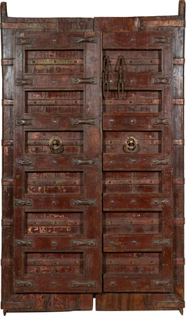 Biscottini-Porta-portone-in-legno-massello-e-ferro-da-interno-o-da-esterno-vecchia-e-antica-medievale-scorrevole