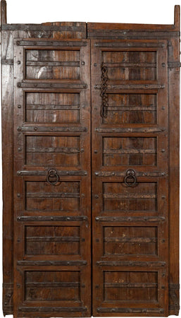 Biscottini-Porta-portone-in-legno-massello-e-ferro-da-interno-o-da-esterno-vecchia-e-antica-medievale-scorrevole