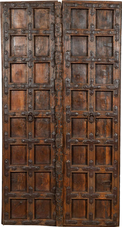 Biscottini-Porta-portone-in-legno-massello-e-ferro-da-interno-o-da-esterno-vecchia-e-antica-medievale-scorrevole