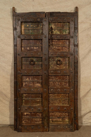 Biscottini-Porta-portone-in-legno-massello-e-ferro-da-interno-o-da-esterno-vecchia-e-antica-medievale-scorrevole