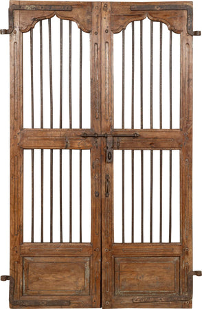 Biscottini-Porta-portone-in-legno-massello-e-ferro-da-interno-o-da-esterno-vecchia-e-antica-medievale-scorrevole