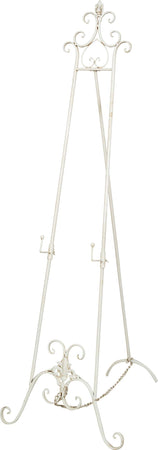 Biscottini-Portaquadro-in-ferro-battuto-finitura-bianca-anticata-L53xPR96xH150-cm