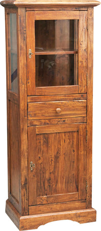 Biscottini-Vetrina-Country-in-legno-massello-di-tiglio-finitura-noce-L55xPR43xH150-cm.-Made-in-Italy