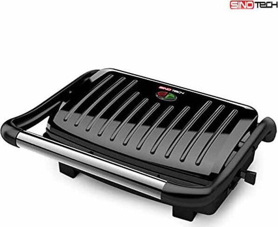 Bistecchiera-Basculante-1000w-Doppia-Piastra-Riscaldanti-Antiaderenti-Griglia