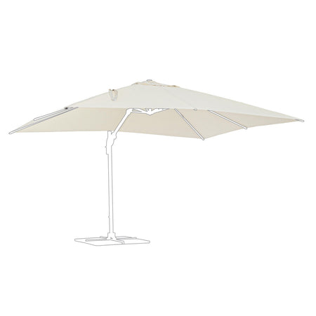 Telo per ombrellone "Orion" color Beige, con camino antivento, per esterno e giardino