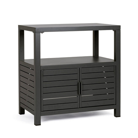 Modulo piano cucina da esterno "Trinidad" struttura in alluminio con 2 ante 2 ripiani 90 cm
