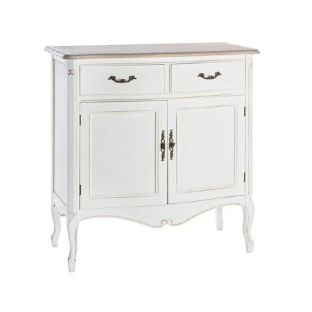 Credenza "Justine" 2 ante e 2 cassetti, con struttura in legno Paulownia, stile classico
