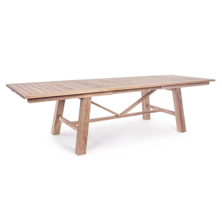 Tavolo rettangolare "Maryland" allungabile, in legno di teak SVLK, gambe solide