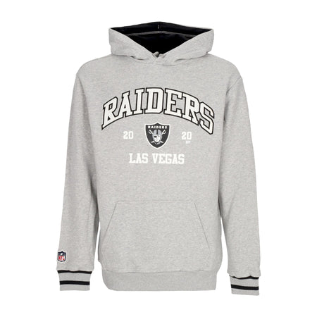 NEW ERA Felpa Leggera Cappuccio Uomo Nfl Oversized Hoodie Lasrai Heather Grey/black da uomo