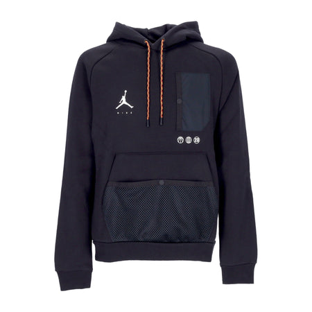 JORDAN Felpa Cappuccio Uomo Jumpman Statement Fleece Hoodie Black/black da uomo