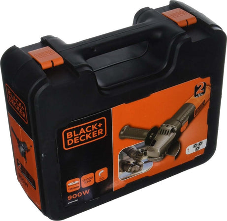 BLACK&DECKER---SMERIGLIATRICE-ANGOLARE-3900W-+-KIT-DISCHI-+-VALIGETTA