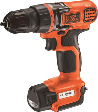 BLACK&DECKER---TRAPANO-AVVITATORE-10,8V-DOPPIA-BATTERIA-1,5Ah-ULTRA-COMPATTO
