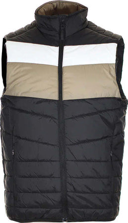 Blend-piumino-smanicato-nero-beige