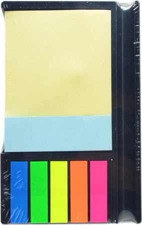 Blocco-Memo-Adesivi-In-Misure-E-Colori-Diverse-Con-Supporto-In-Plastica