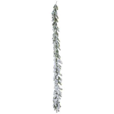 Boa natalizia "Marmolada" in PVC effetto aghi di Pino color Verde Innevato decorazione Natalizia