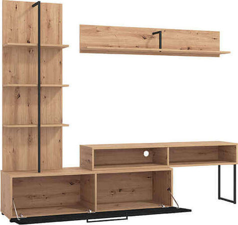 BOBBIE---parete-attrezzata-con-anta-e-mensola-moderna-minimal-in-legno-cm-205-x-41,5-x-173-h-Antracite-Milani-Home