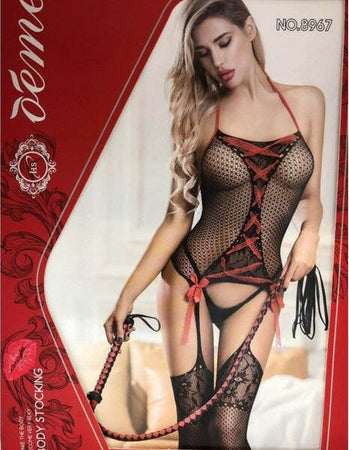 Body-A-Rete-Completino-Intimo-Intero-Sexy-Lingerie-Hot-8967-Ricami-Tg-Unica-Nero