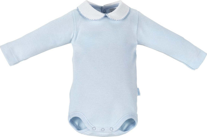 Body Con Collo  Manica Lunga Interlock Taglia 18 D.R. Liso Celeste Moda/Prima infanzia/Abbigliamento/Bambino 0-24/Tutine e body/Body La Casa Del Bebè - Napoli, Commerciovirtuoso.it