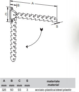 BOLIS-ITALIA---APPENDINO-PESCETTO-PIEGHEVOLE-IN-ACCIAIO-E-PLASTICA-BIANCO
