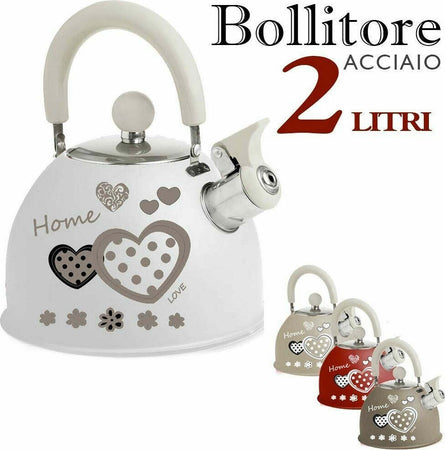 Bollitore Acciaio Vintage Capacit? 2 Litri Teiera Con Fischio Cuori Shabby Casa, arredamento e bricolage > Elettrodomestici > Bollitori Trade Shop italia - Napoli, Commerciovirtuoso.it