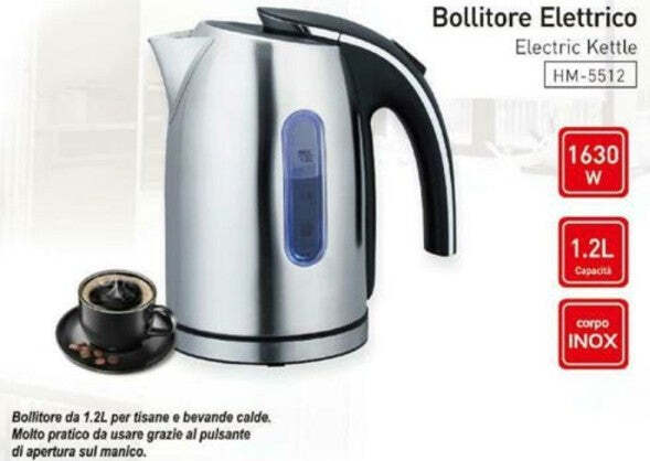 Bollitore-Elettrico-1630-Watt-1.2-Litri-Per-Te'-Tisane-Infusi-E-Bevande-Calde