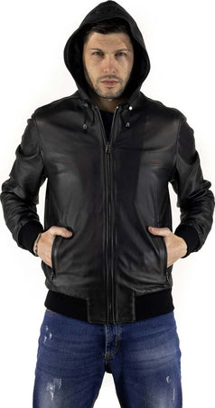 Bomber-Napoli-Cap---Bomber-Uomo-Nero-in-vera-pelle