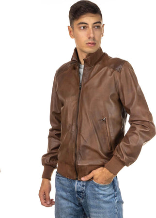 Bomber-Uomo---Bomber-Uomo-Cuoio-in-vera-pelle